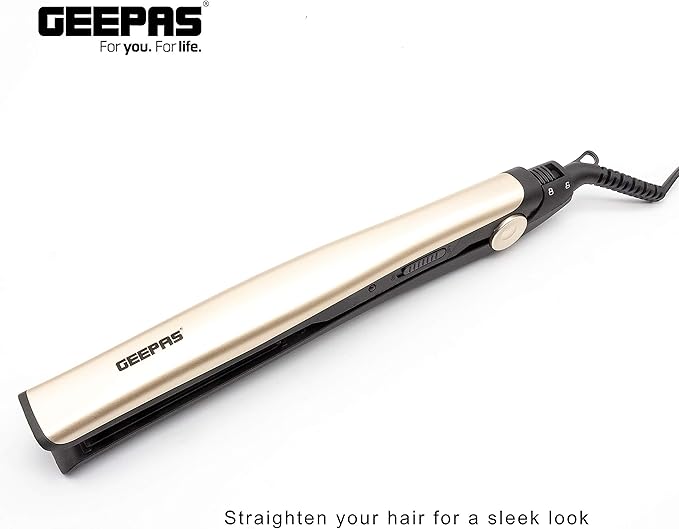 Geepas GHS86016 Portable 360-Degree Swivel Cord Hair Straightener with Ceramic Plates
