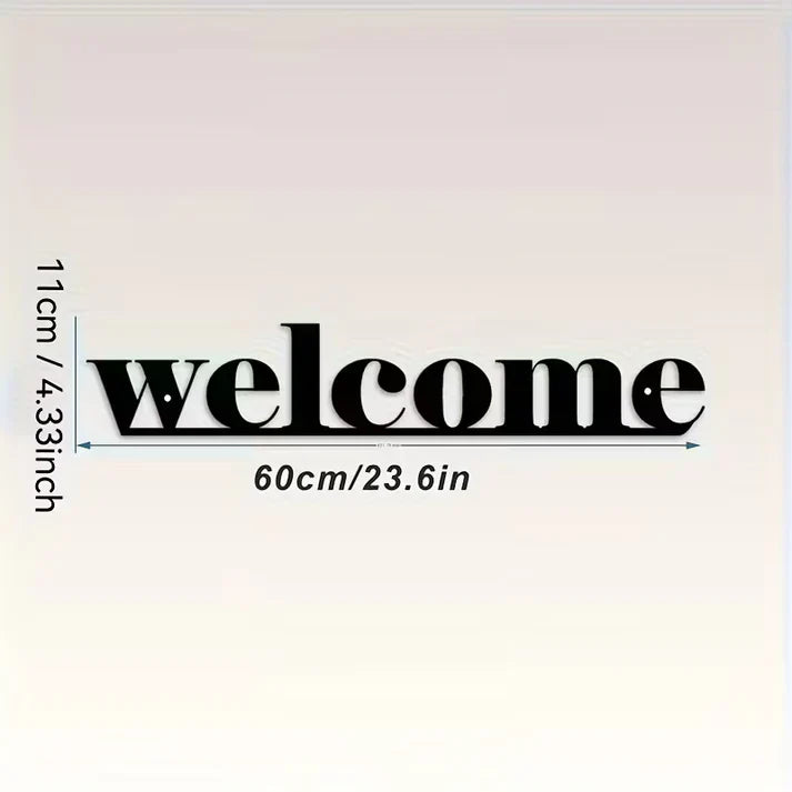 Modern Acrylic Wall Art "Welcome" Sign