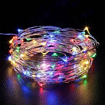 LED Fairy Copper Curtain Lights for Indoor Decoration, 200L, 6M, Colourful, Diwali, Christmas, Ramzan Decor
