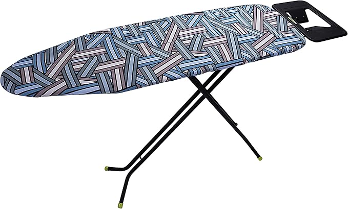 Ironing Board with Steam Iron Rest, Heat Resistant, Contemporary Lightweight Iron Board with Adjustable Height and Lock System