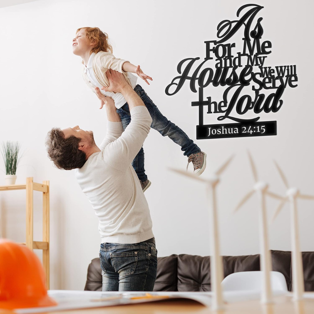 As For Me and My House Bible Verse Acrylic Wall Décor | Christian Home UAE