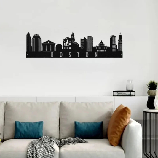 Boston Skyline Acrylic Wall Art – Modern City Décor