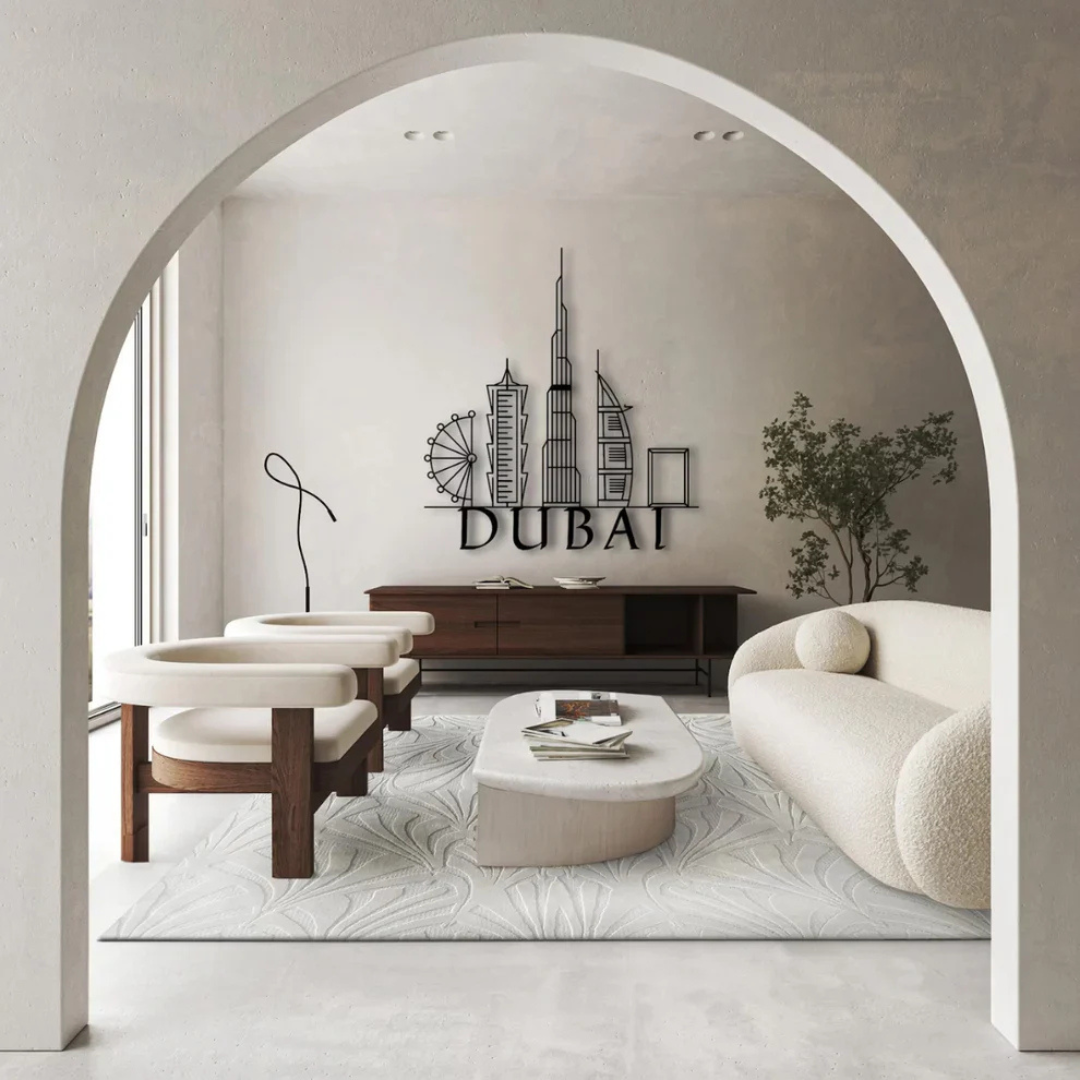Dubai Skyline Acrylic Wall Art – Modern UAE City Décor