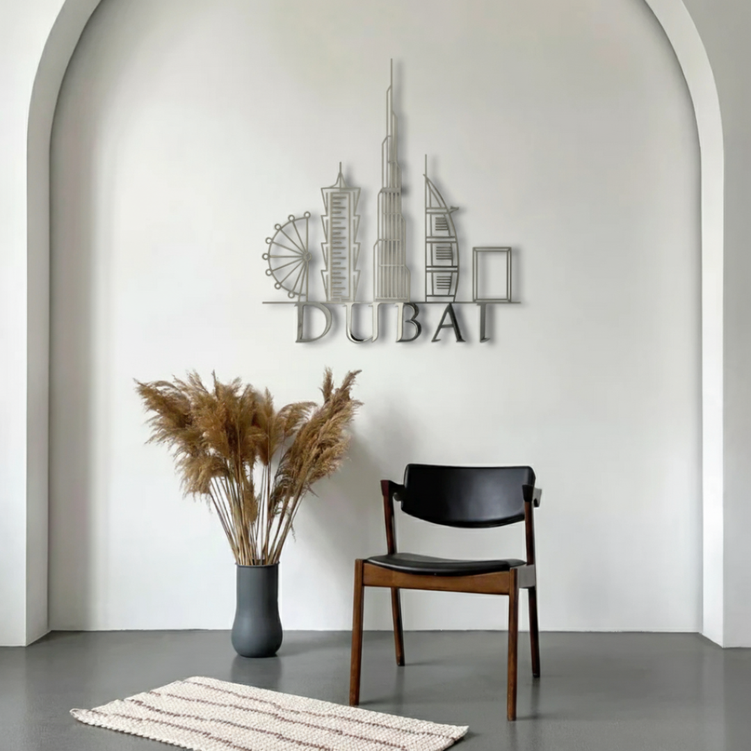 Dubai Skyline Acrylic Wall Art – Modern UAE City Décor