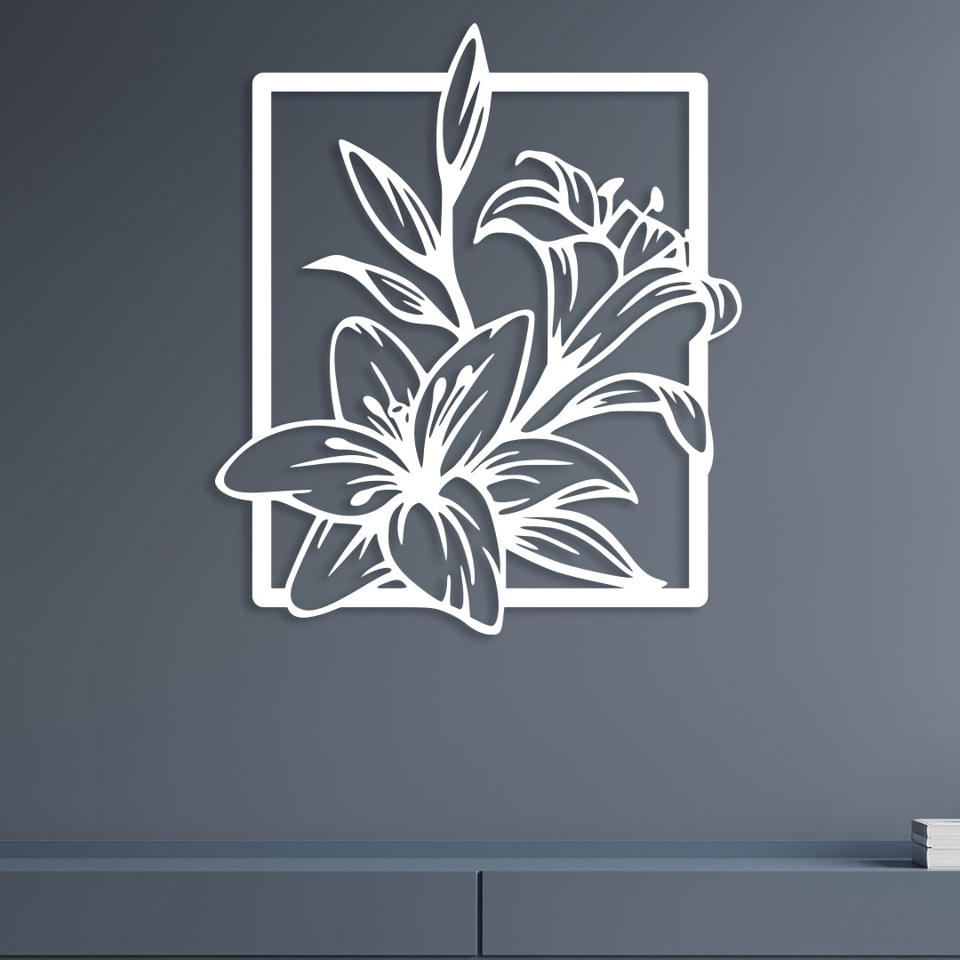 Flower Frame Rectangle Acrylic Wall Art | Home Décor UAE