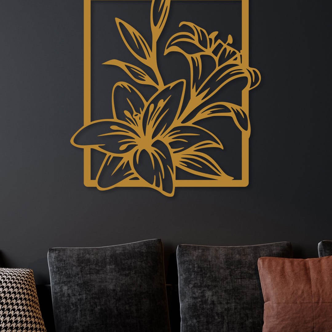 Flower Frame Rectangle Acrylic Wall Art | Home Décor UAE