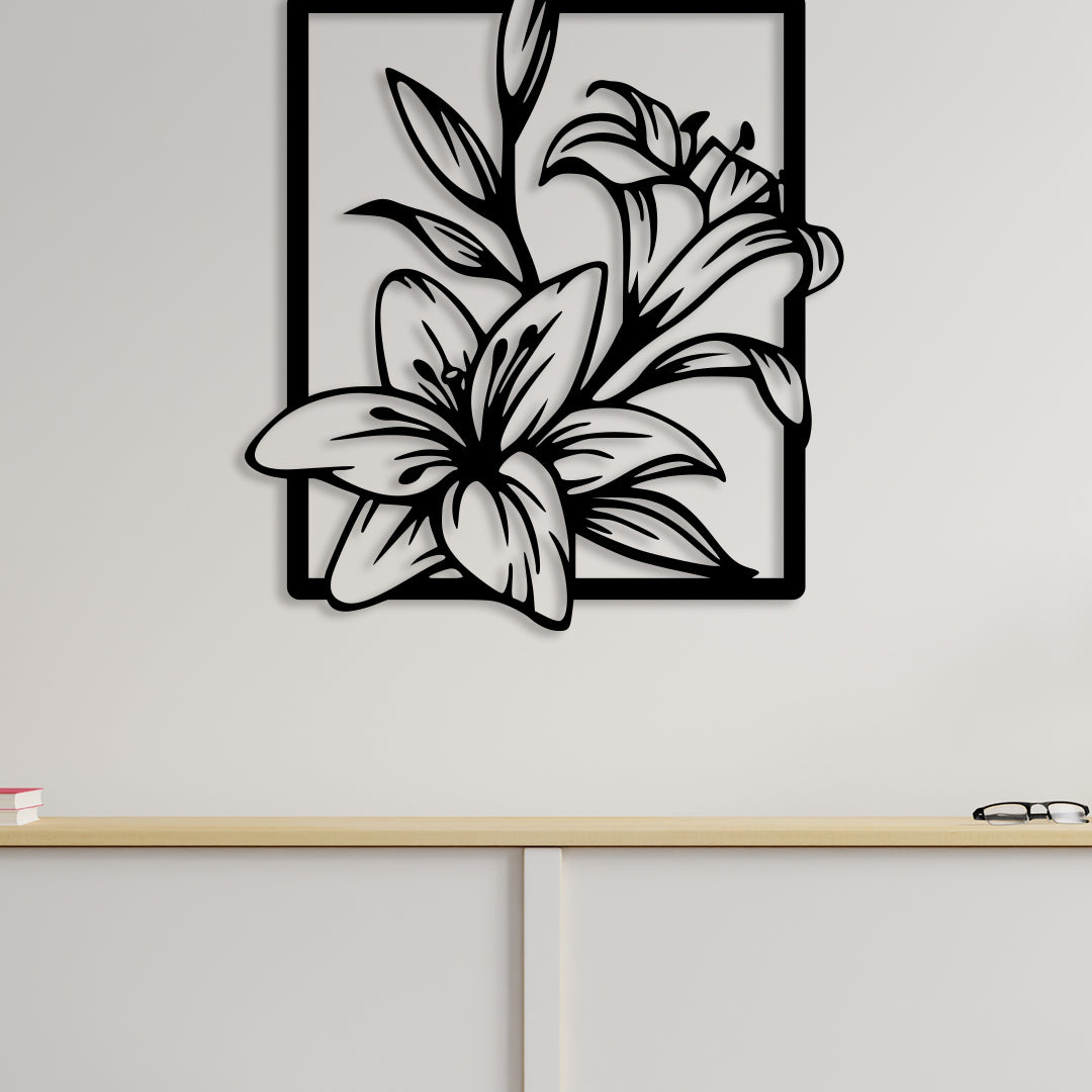 Flower Frame Rectangle Acrylic Wall Art | Home Décor UAE