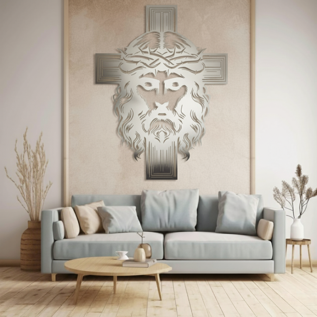 Jesus Christ and Cross – Christian Home Wall Decal UAE
