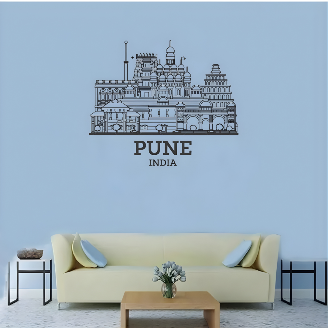 Pune, India City Skyline Wall Art for UAE Homes