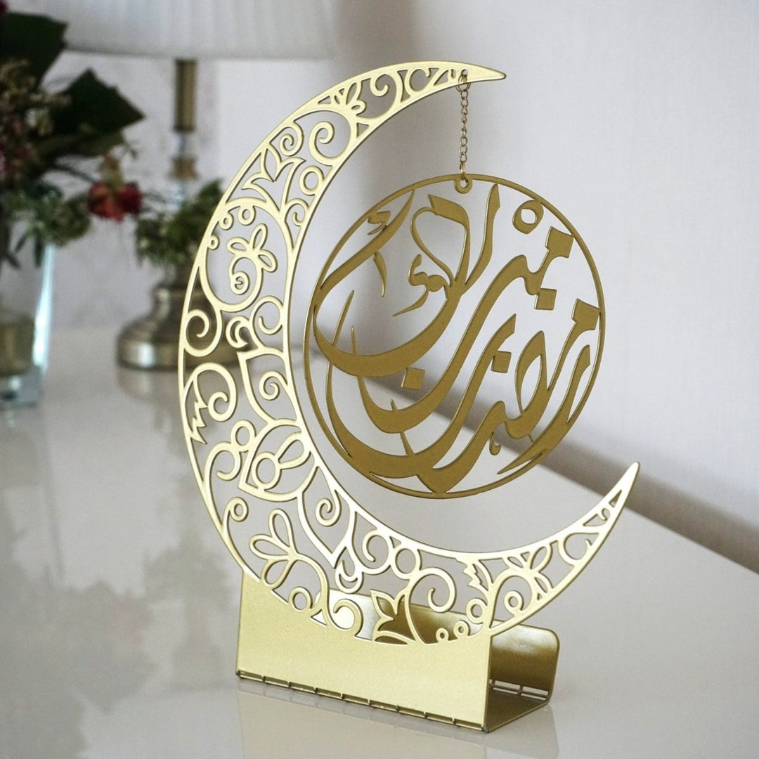 Ramadan Kareem Acrylic Crescent Decor | Ramadan & Eid Decoration for Home