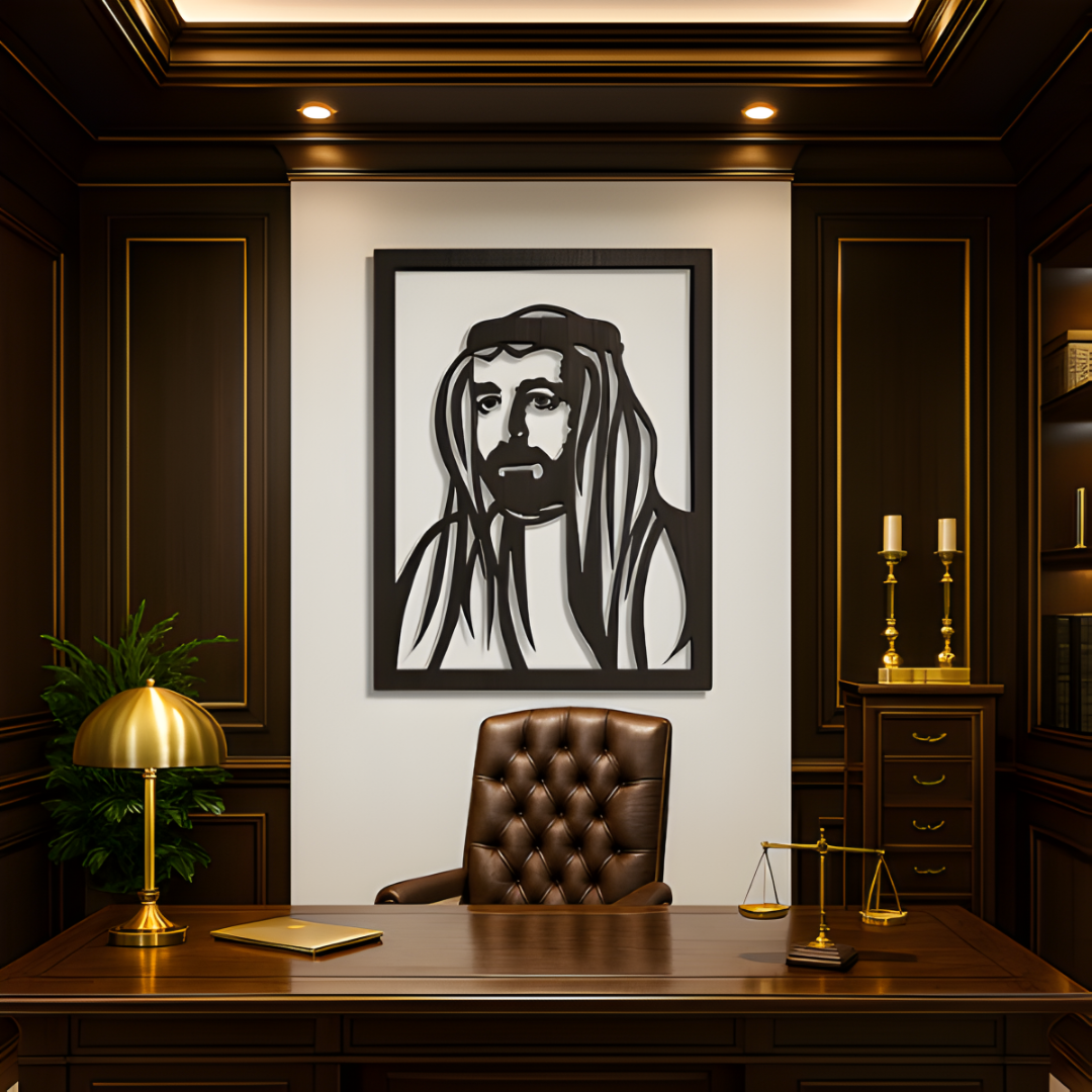 Sheikh Sultan Al Qasimi Acrylic Wall Portrait - Revered Sharjah Ruler Tribute for UAE Heritage Homes