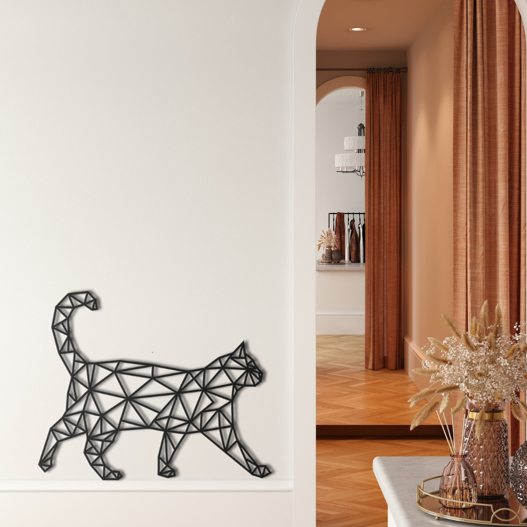 Cat Walking Wall Art | 3D Acrylic Home & Office Wall Décor in UAE
