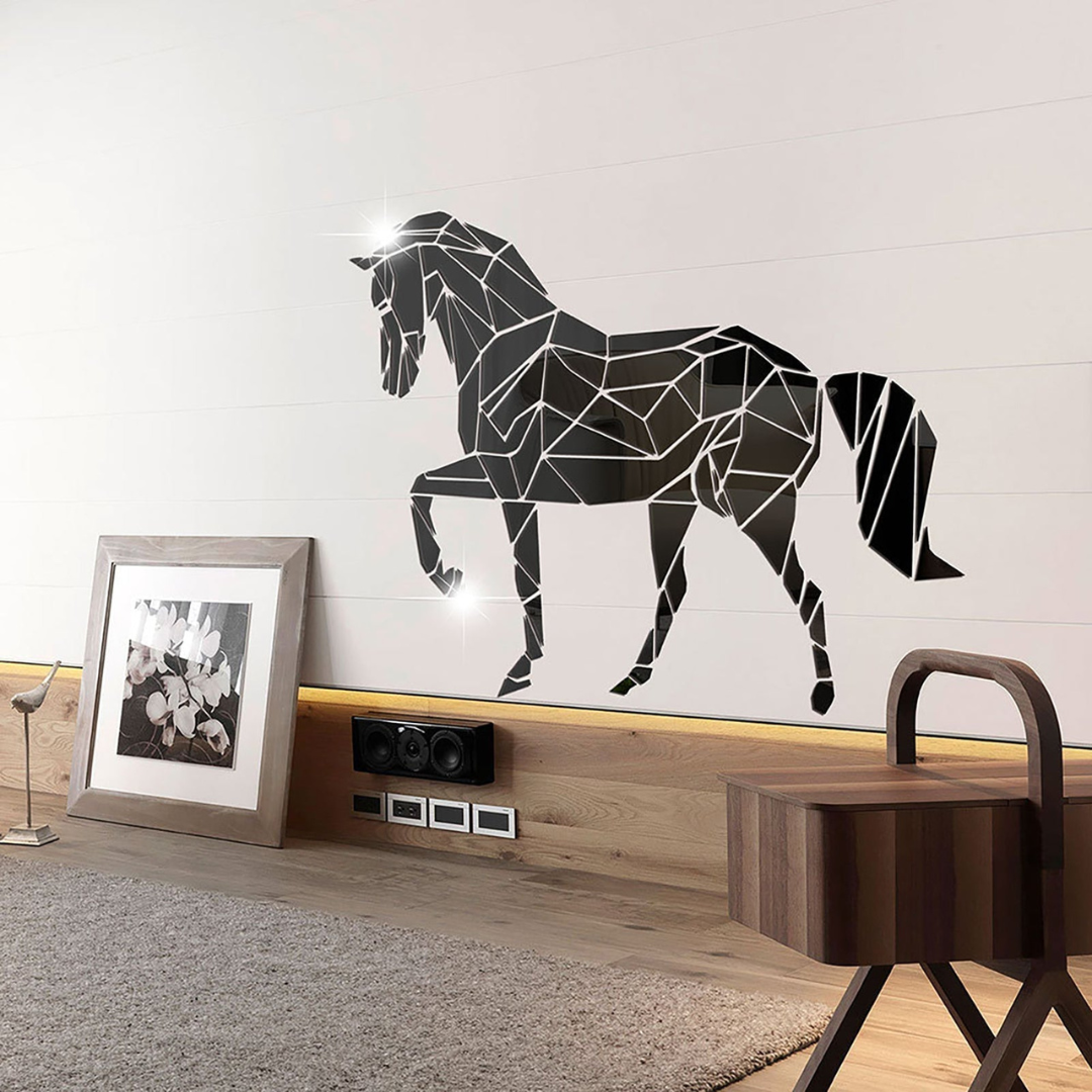 Large Horse Acrylic Mirror Wall Art | Statement Piece