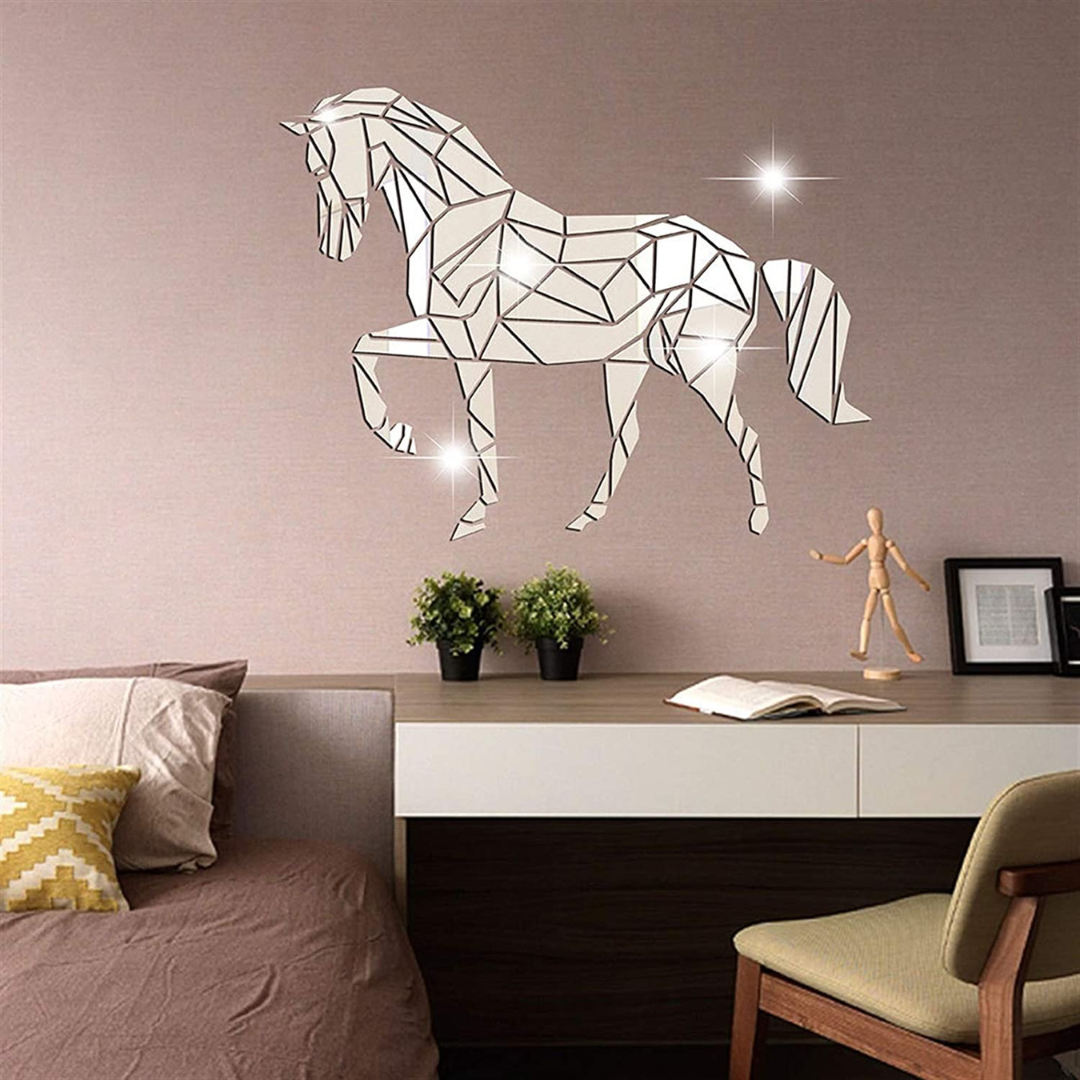 Large Horse Acrylic Mirror Wall Art | Statement Piece