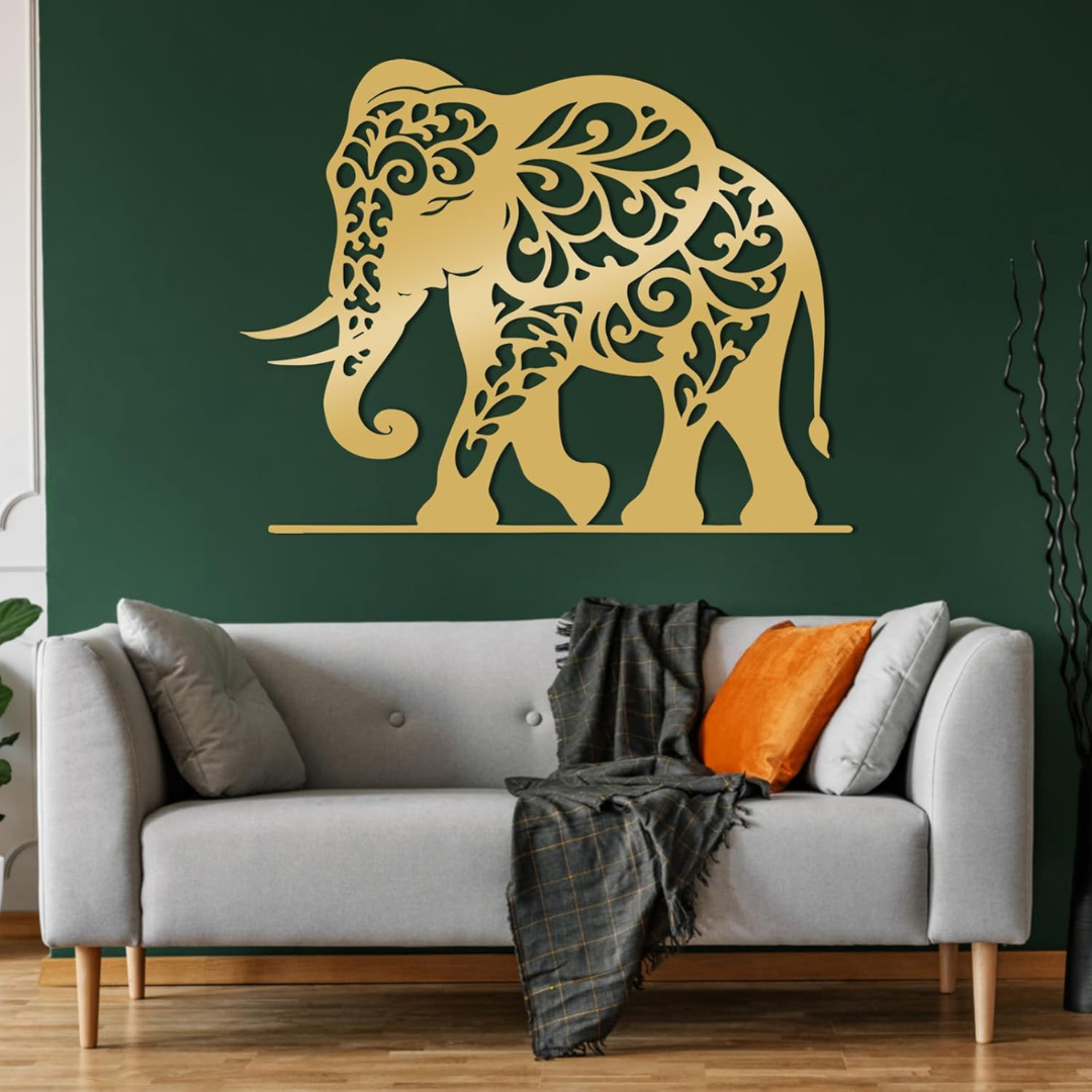 Majestic Elephant Acrylic Wall Art | Ultra-Gloss Modern Home Decor