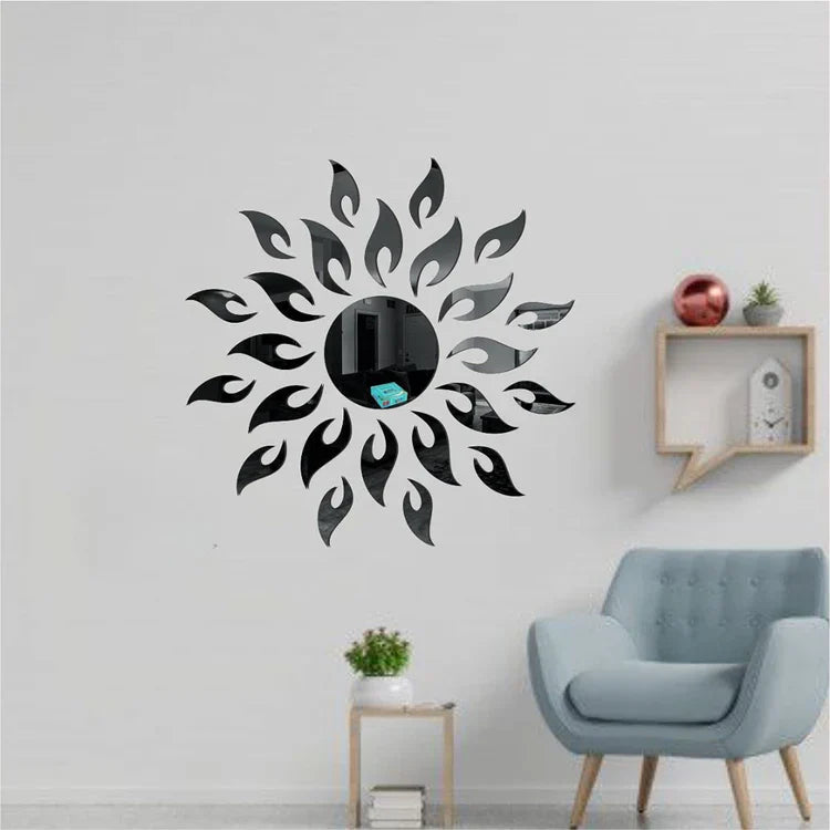 Sun Flame 3D Acrylic Wall Decoration | Stylish Home & Office Wall Art