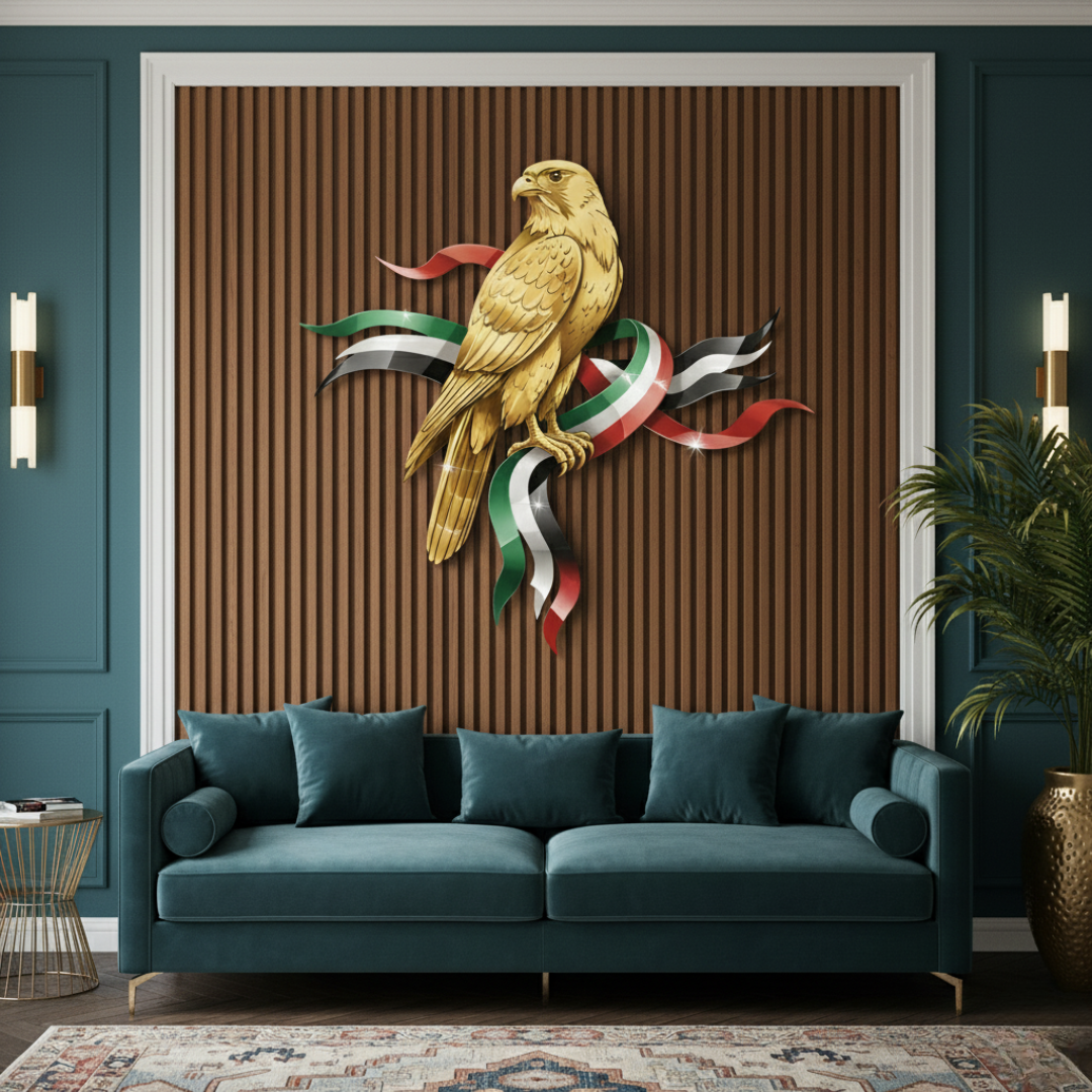 UAE National Day Acrylic Falcon Wall Art