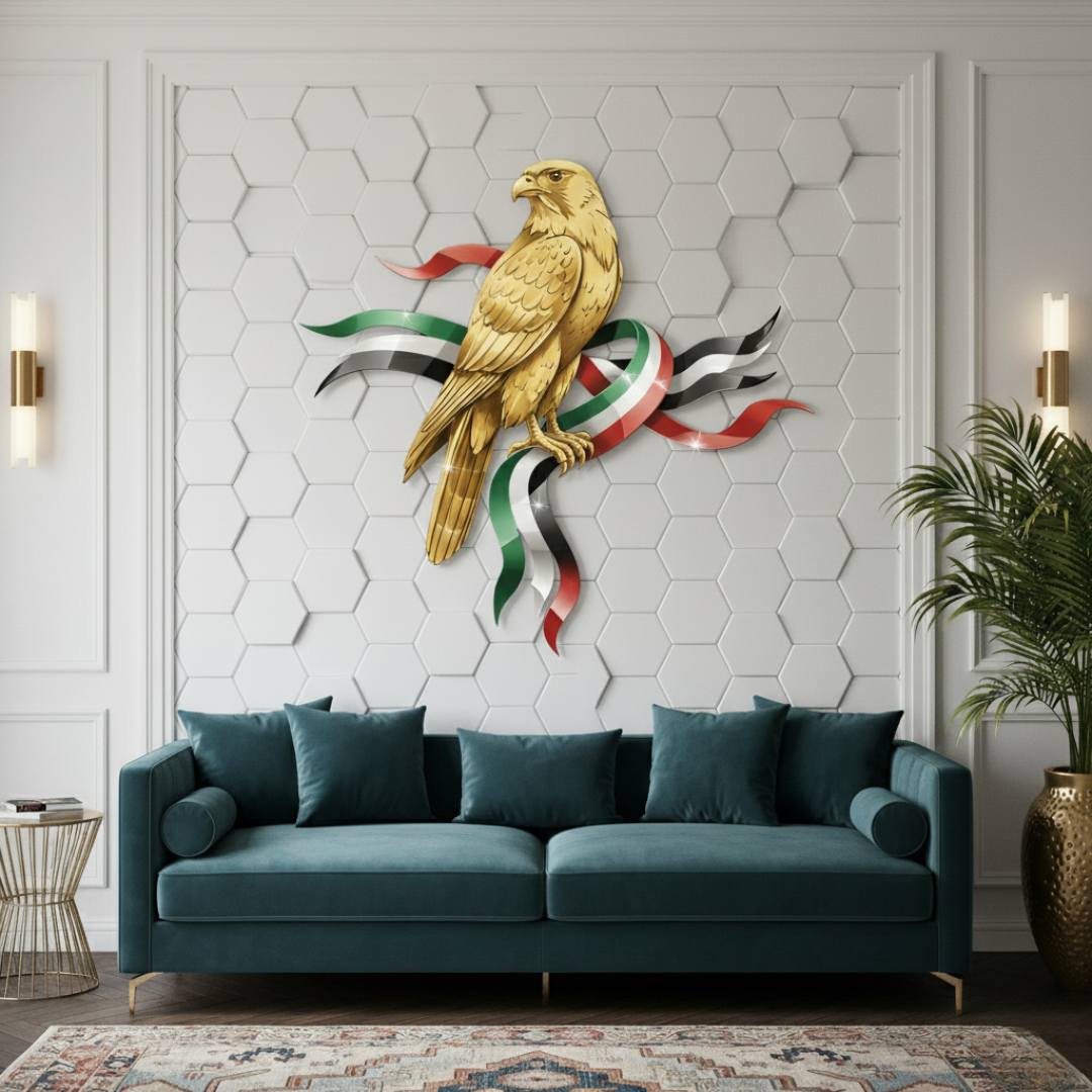 UAE National Day Acrylic Falcon Wall Art