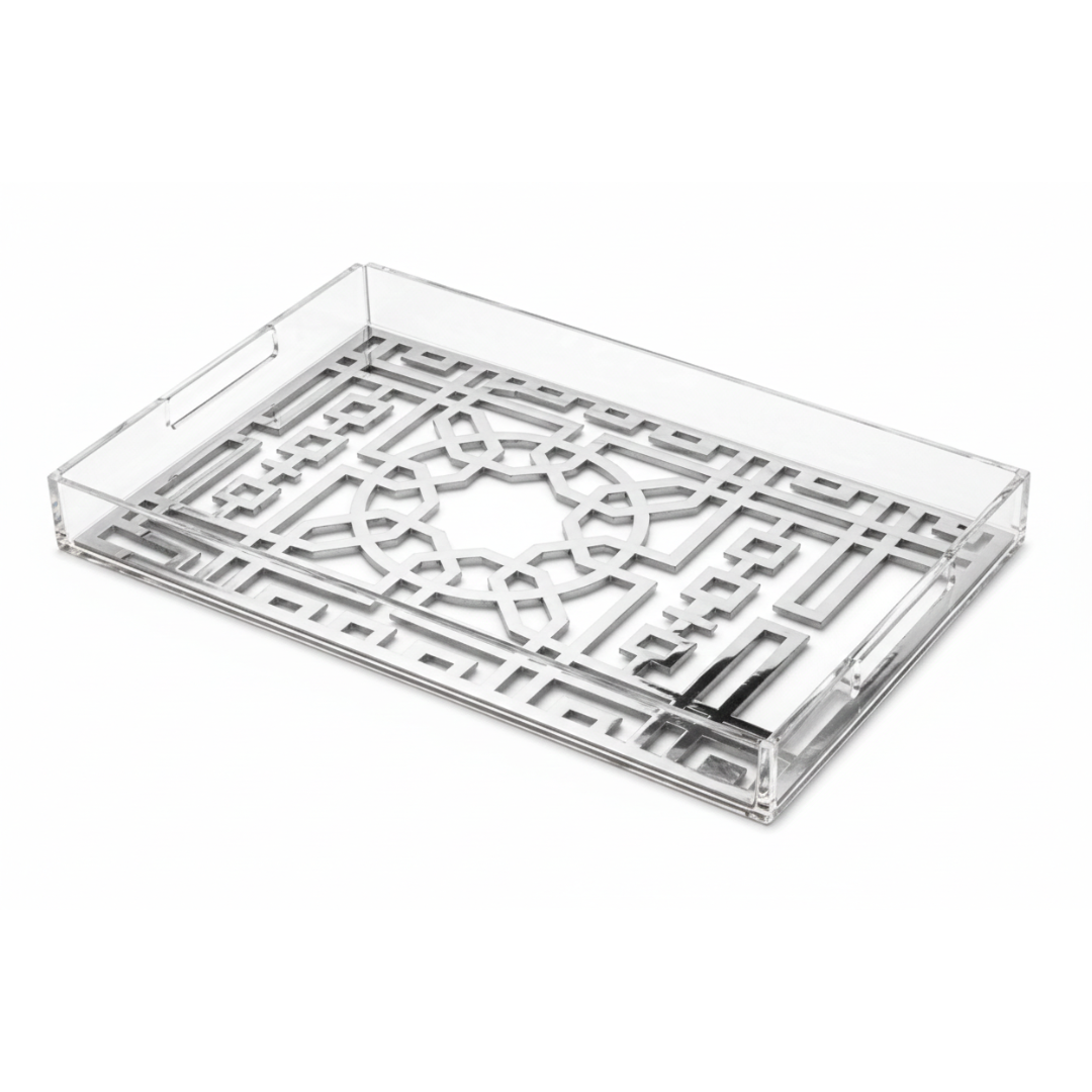 Premium Acrylic Serving Tray | Luxury Ramadan Decor