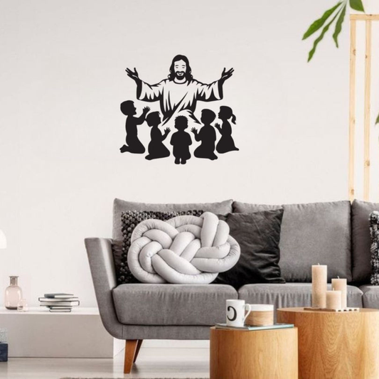 Jesus Christ with Children - Christian Home Décor - Christmas & Baptism - For Church
