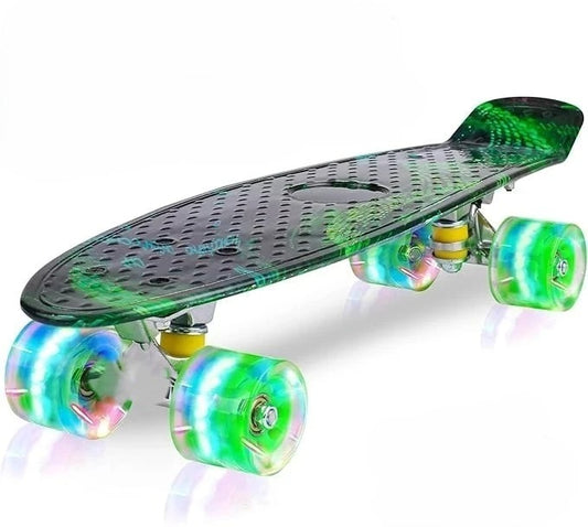 Fish Green Skateboard - Compact, Durable Deck for Smooth Rides and Tricks