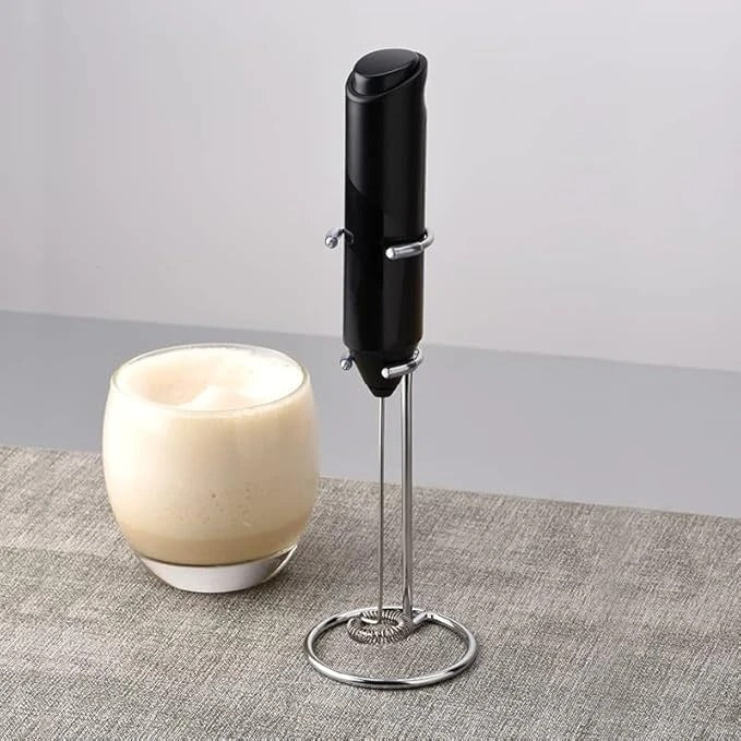 Electric Milk Frother – Battery Operated Handheld Foam Maker for Coffee, Latte, Cappuccino