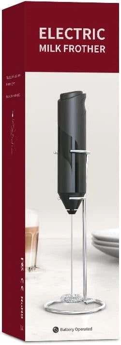 Electric Milk Frother – Battery Operated Handheld Foam Maker for Coffee, Latte, Cappuccino
