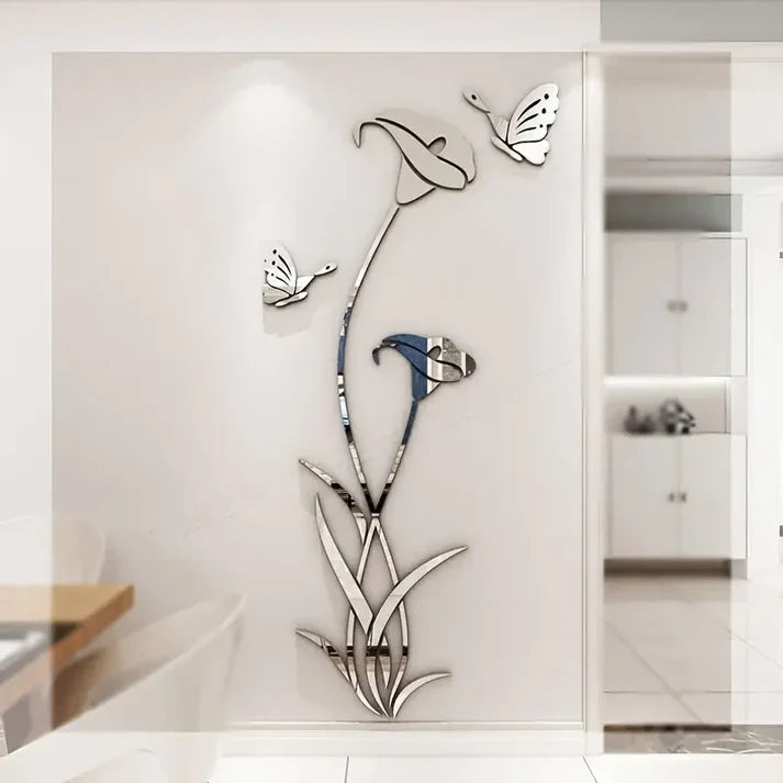 3D Acrylic Floral Wall Art Stickers